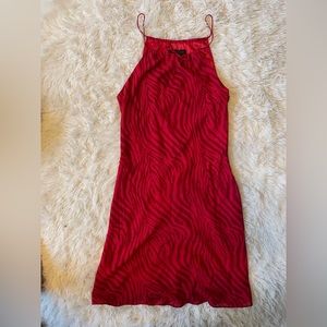 Vintage Zebra Print KeyholeSummer Dress